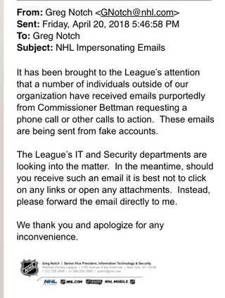 Illustration for article titled NHL Apologizes For Those Emails You Received From An Obviously Fake Gary Bettman